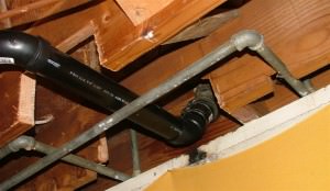 Badly compromised floor joists