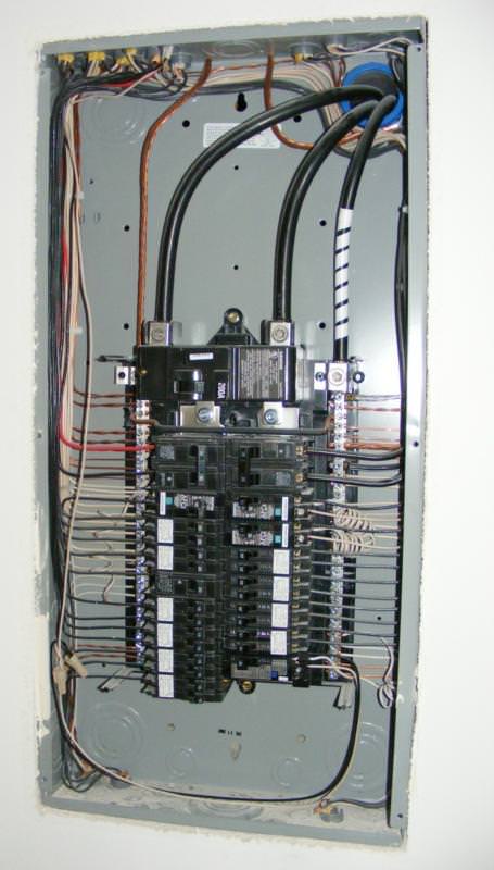 Very nicely wired electrical panel